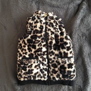 Girls leopard vest